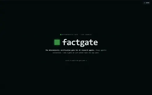 Экран проекта factgate